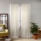 Threadmade Home Calypso Macramé Tassel Semi Sheer Window Curtain, Ivory - 52"W x 95"L